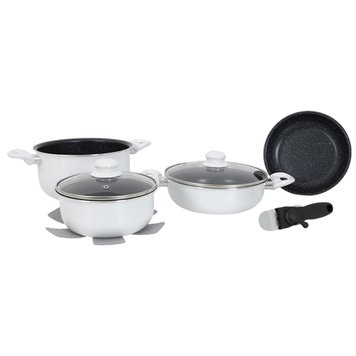 Набір посуду Gimex Cookware Set induction 7 предметів White (6977221) DAS302018 фото