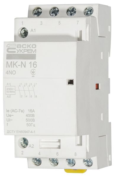 Модульний контактор MK-N 4P 16A 4NO 220V, A0040030026 A0040030026 фото