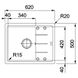 Кухонная мойка Franke Basis BFG 611-62 (114.0565.090) гранитная - врезная - оборотная - Серый камень 114.0565.090 фото 2