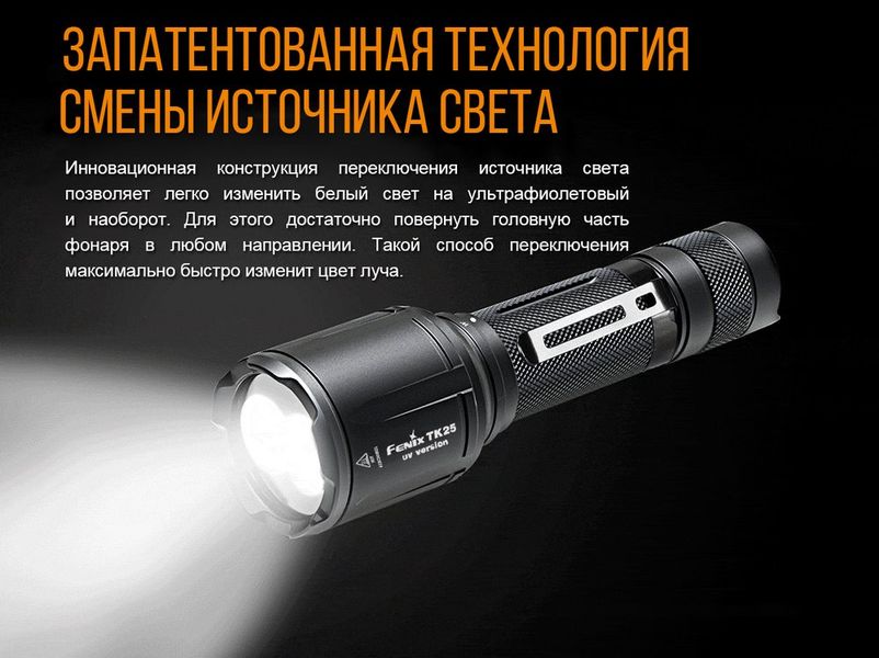 Ліхтар ручний Fenix TK25 UV Cree XP-G2 TK25UV фото