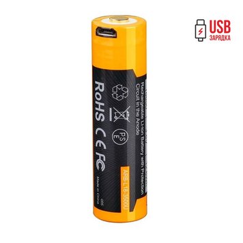 Акумулятор 18650 Fenix (3500 mAh) micro usb заряджання ARB-L18-3500U фото