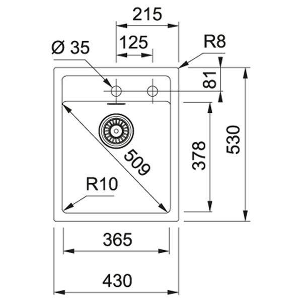 Кухонная мойка Franke Sirius SID 610-40 (114.0497.988) из тектонайта - врезная - Чёрный 114.0497.988 фото