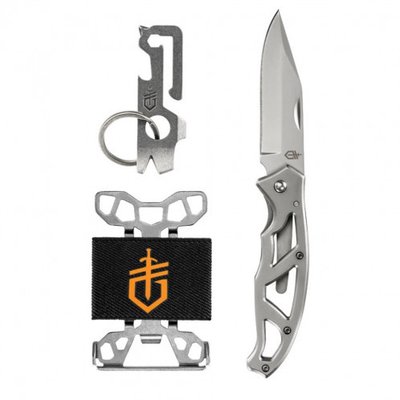 Подарочный набор Gerber нож Paraframe I + Mullet Solid State Stonewash Card + Barbill 31-004020 (1059859) 1059859 фото