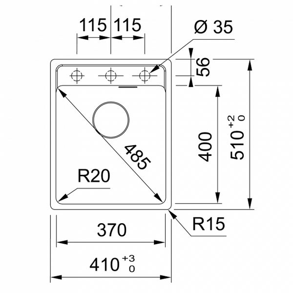 Кухонная мойка Franke Maris MRG 610-37 TL (114.0668.864) гранитная - врезная - Черный матовый 114.0668.864 фото