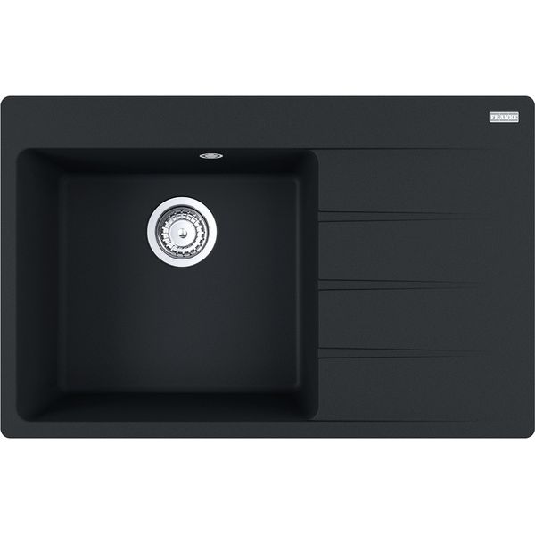 Кухонна мийка Franke Centro CNG 611-78 TL (114.0630.474) гранітна - врізна - крило праворуч - колір Чорний матовий 114.0630.474 фото