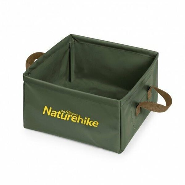 Складаний контейнер для води з ПВХ Naturehike Square bucket 13л army green NH19SJ007 6927595739068 фото