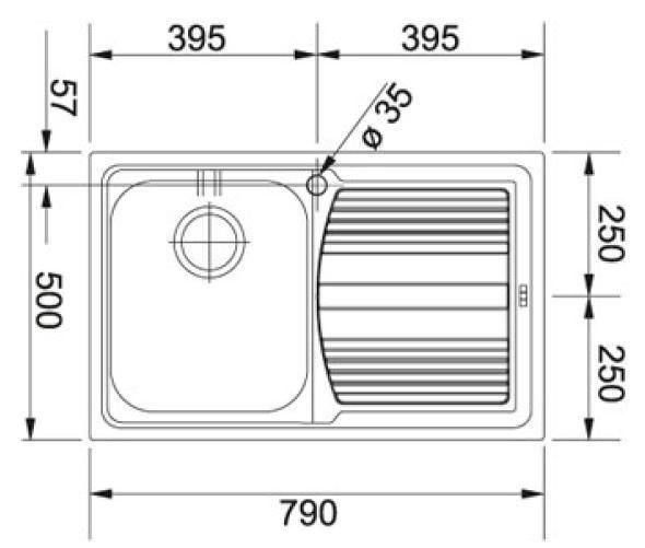 Кухонна мийка Franke Logica Line LLX 611-79 (101.0381.806) неіржавна сталь - врізна - полірована чаша справа 101.0381.806 фото