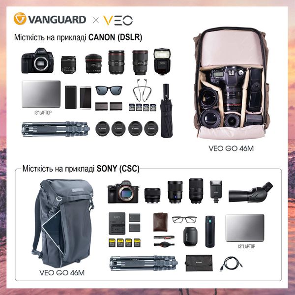 Рюкзак Vanguard VEO GO 46M Black (VEO GO 46M BK) DAS301642 фото