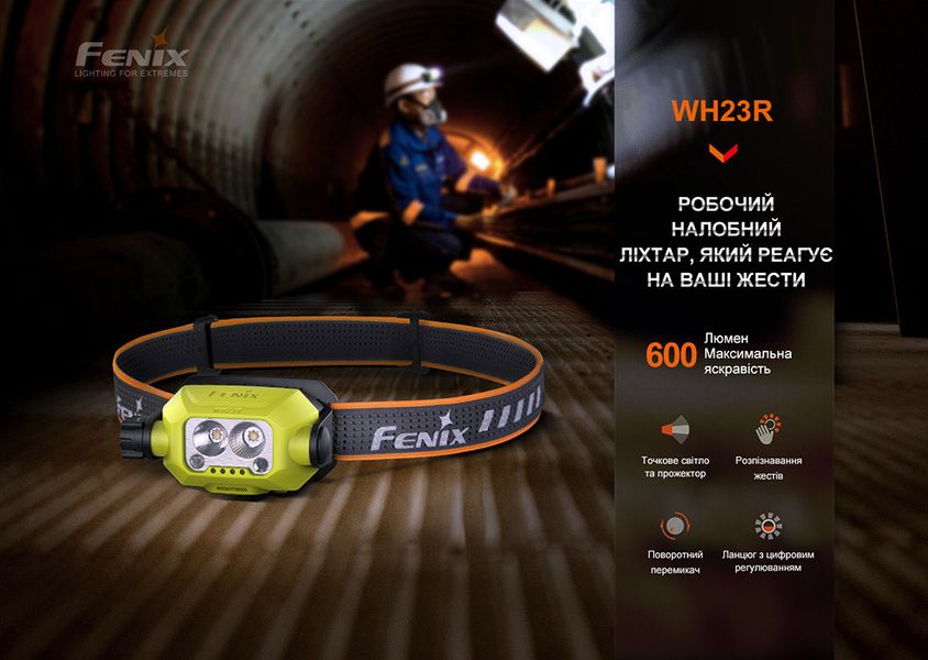 Ліхтар налобний Fenix WH23R з безконтактним датчиком WH23R фото