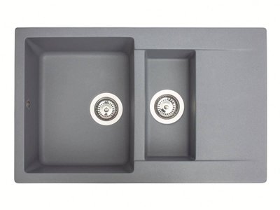 Кухонная мойка Miraggio LAPAS gray (0000020) Искусственный камень - Врезная - Серый 0000020 фото