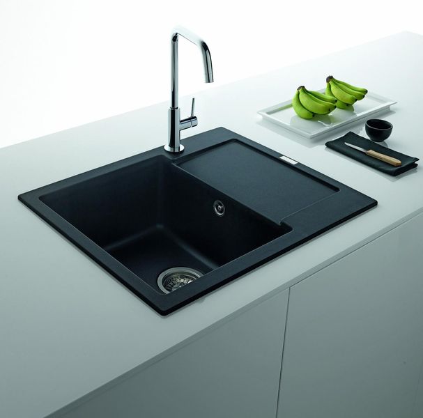 Кухонна мийка Franke Maris MRG 611-62 (114.0631.437) гранітна - врізна - оборотна - колір Чорний матовий 114.0631.437 фото