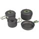 Набор посуды Bo-Camp Explorer 4 Pieces 19 Hard Anodized Grey/Green (2200241) DAS302733 фото 1