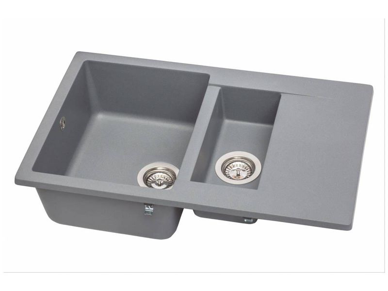 Кухонна мийка Miraggio LAPAS gray (0000020) Штучний камінь - Врізна - Сірий 0000020 фото