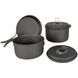 Набір посуду Bo-Camp Explorer 3 Pieces Hard Anodized Grey/Green (2200239) DAS302732 фото 1