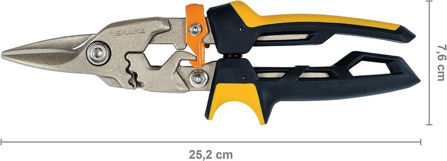 Ножницы по металлу Fiskars PowerGear Aviation Snip прямые (1027207) 1027207 фото