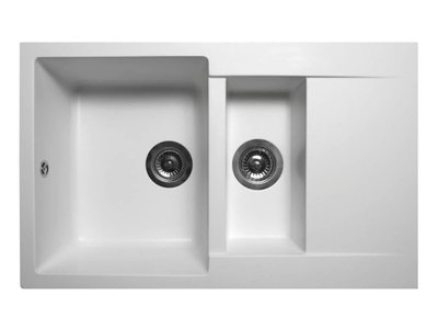 Кухонна мийка Miraggio LAPAS white (0000025) Штучний камінь - Врізна - Білий 0000025 фото