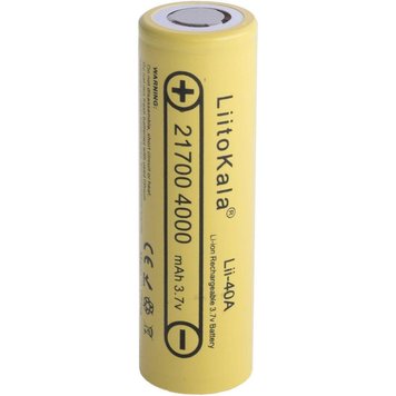 Акумулятор LiitoKala Lii-40A 21700 4000mah battery Lii-40A фото