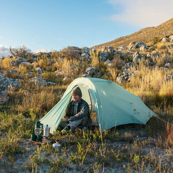 Намет надлегкий двомісний з футпринтом Naturehike Shared 2 NH20ZP091, 20D, блакитний 6927595749074 фото