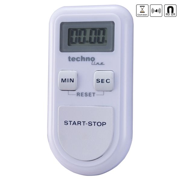 Таймер кухонный Technoline KT100 Magnetic White (KT100) DAS301200 фото