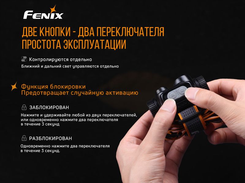 Ліхтар налобний Fenix HM65R HM65R фото