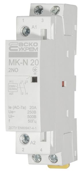 Модульний контактор MK-N 2P 20A 2NO 220V, A0040030024 A0040030024 фото