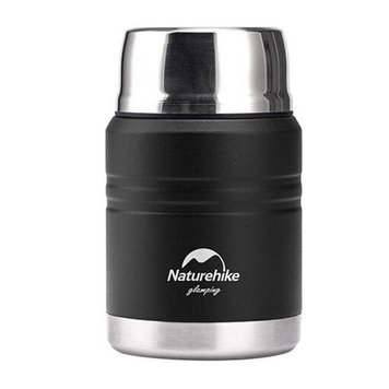 Термос Naturehike Stew beaker NH20SJ041, 304 сталь, 0.5 л, чорний 6927595767467 фото