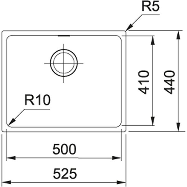 Кухонная мойка Franke Sirius SID 110-50 (144.0649.561) из тектонайта - монтаж под столешницу - Серый камень 144.0649.561 фото