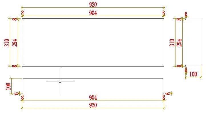 Полка для ванной комнаты встроенная горизонтальная черная Nett YB-92 216 фото