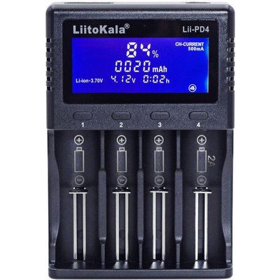 Зарядний пристрій Liitokala Lii-PD4, 4 канала, Ni-Mh/Li-ion/LiFePo4, 220V/12V, LCD, Box Lii-PD4 фото