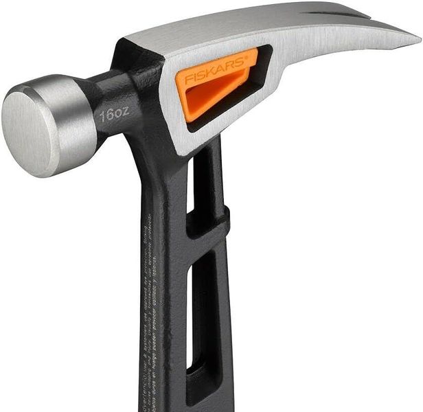 Молоток столярний Fiskars IsoCore M 16oz/13.5″ (156000) 1020213 фото