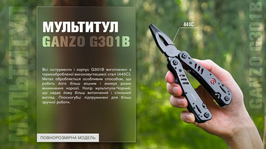 Мультитул Ganzo Multi Tool (G301-В) G301-B фото