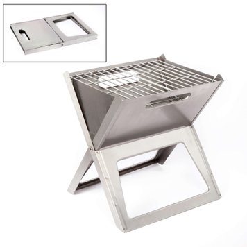 Гриль вугільний Bo-Camp Notebook/Fire Basket Compact Silver (8108347) DAS301445 фото