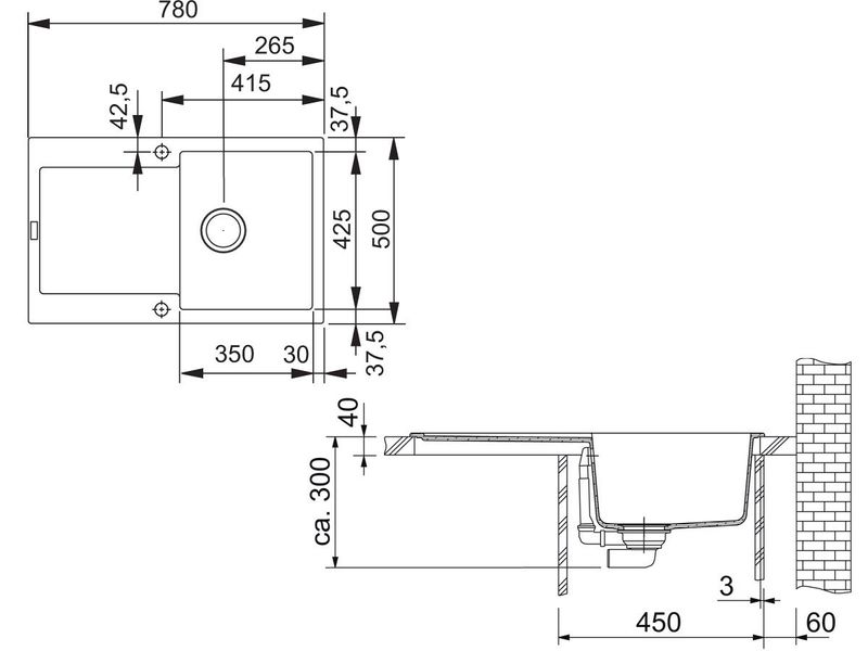 Кухонная мойка Franke Maris MRG 611 (114.0631.439) гранитная - врезная - оборотная - Чёрный матовый 114.0631.439 фото