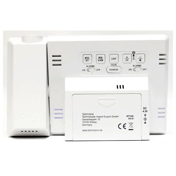 Годинник проекційний Technoline WT549 White (WT549) DAS301195 фото