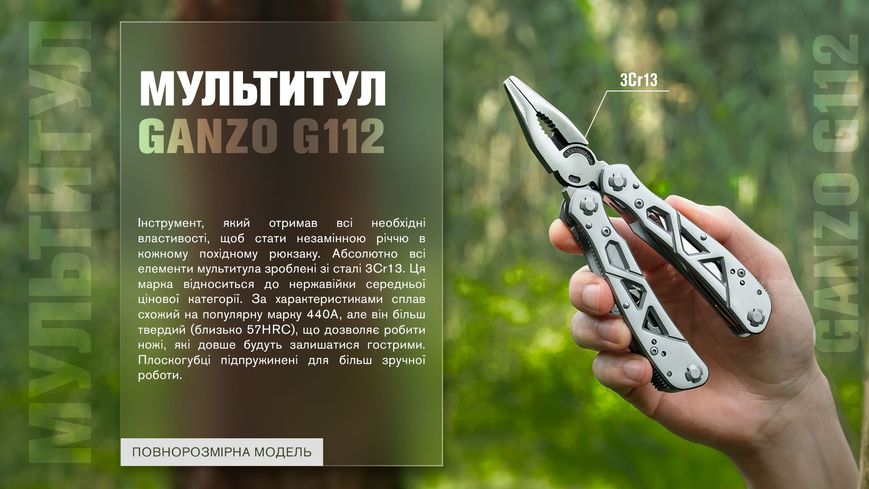 Мультитул Ganzo Multi Tool (G112) G112 фото