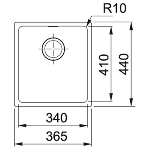 Кухонная мойка Franke Sirius SID 110-34 (144.0649.548) из тектонайта - монтаж под столешницу - Чёрный 144.0649.548 фото