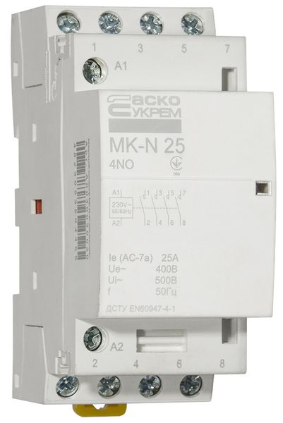 Модульний контактор MK-N 4P 25A 4NO 220V, A0040030027 A0040030027 фото