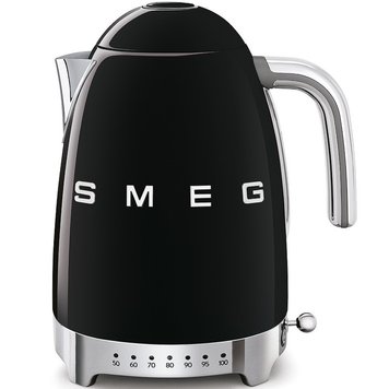 Чайник электрический Smeg (KLF04BLEU) Retro Style 50's - с регулятором температуры - 1,7л - черный KLF04BLEU фото