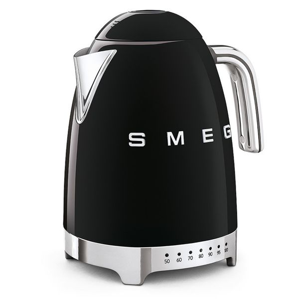 Чайник електричний Smeg (KLF04BLEU) Retro Style 50's - з регулятором температури - 1,7л - чорний KLF04BLEU фото