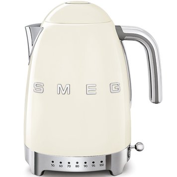 Чайник електричний Smeg (KLF04CREU) Retro Style 50's - з регулятором температури - 1,7л - кремовий KLF04CREU фото