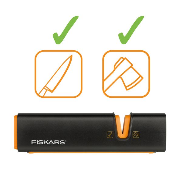 Набір Сокира універсальна Fiskars X7 (1015618) + точило для сокир і ножів Fiskars Xsharp (1000601) 129048 фото