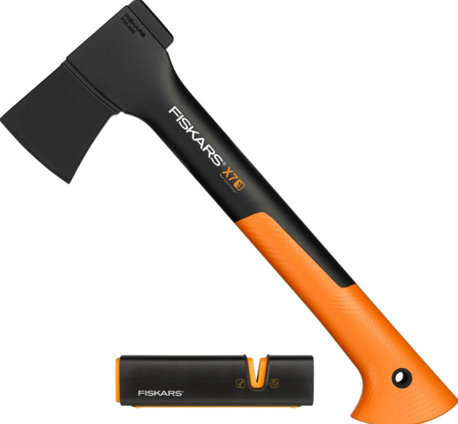 Набор Топор универсальный Fiskars X7 (1015618) + точило для топоров и ножей Fiskars Xsharp (1000601) 129048 фото