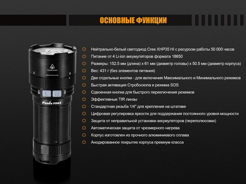 Ліхтар ручний Fenix FD65 FD65 фото