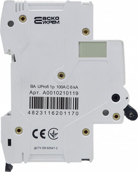 Модульний автоматичний вимикач UProfi 1р 100А C 6kА, A0010210119 A0010210119 фото