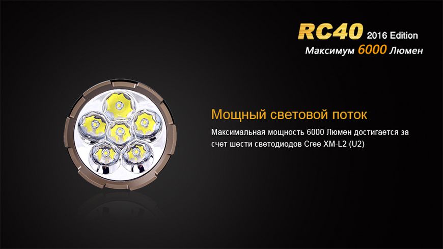 Ліхтар ручний Fenix RC40 2016 Cree XM-L2 U2 RC402016 фото