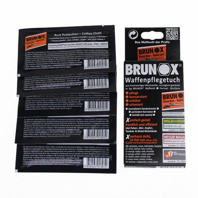 Серветки для догляду за зброєю 5шт в коробці Brunox Gun Care (BRGD0006X5BOX) BRGD0006X5BOX фото
