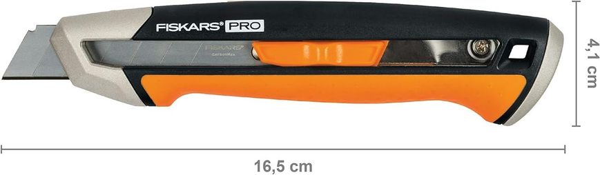 Ніж з висувним лезом Fiskars CarbonMax Snap-Off Knife 18 мм (1027227) 1027227 фото