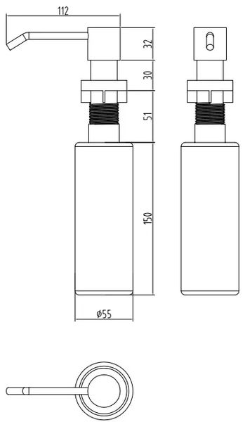 Бронзовый дозатор для моющих Nett DBr-300 119 фото