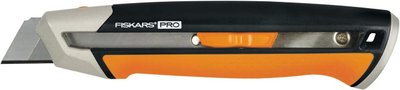 Нож с выдвижным лезвием Fiskars CarbonMax Snap-Off Knife 25 мм (1027228) 1027228 фото