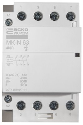 Модульний контактор MK-N 4P 63A 4NO 220V, A0040030034 A0040030034 фото